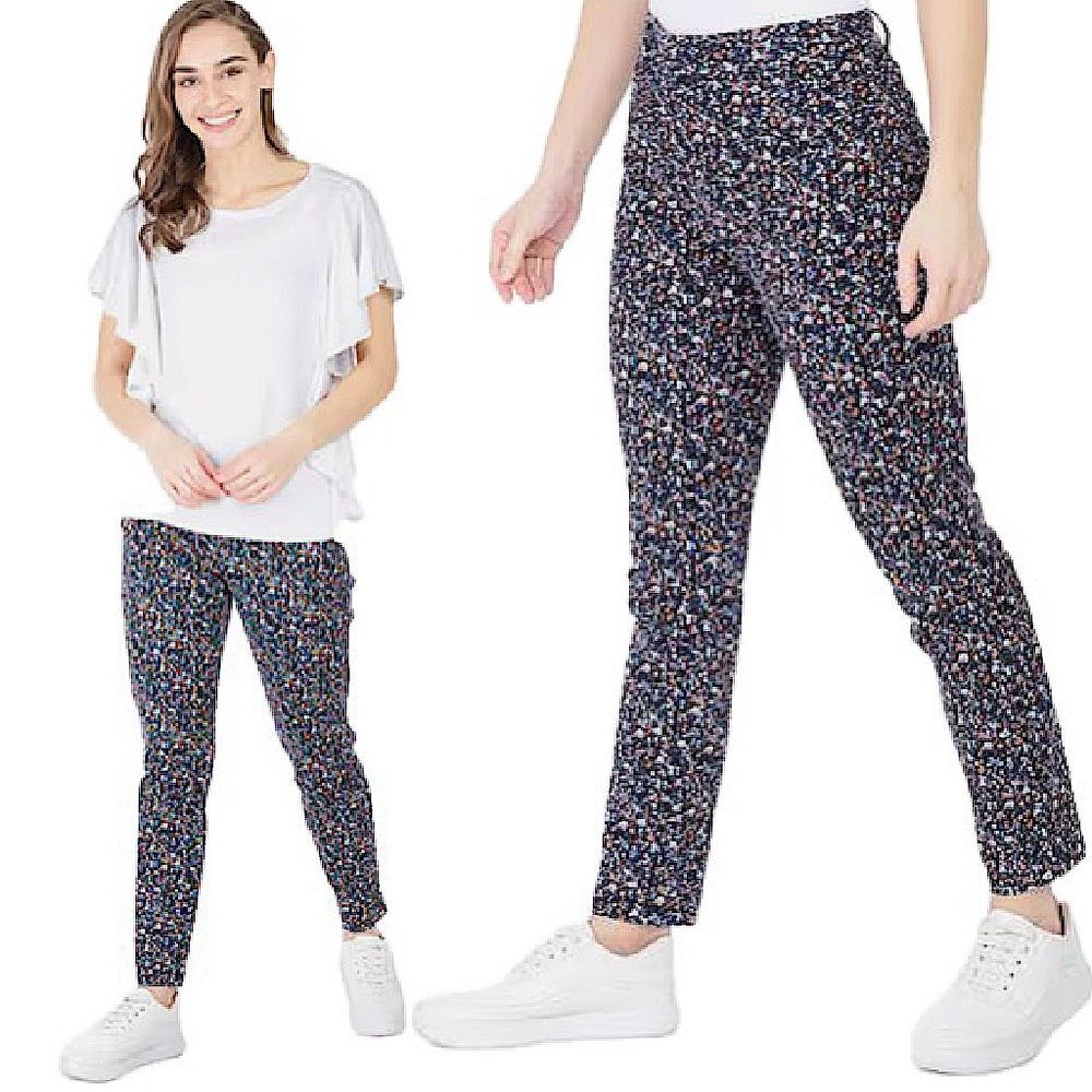 GAP Floral Print Bi-Stretch Skinny Ankle Pants Size 8 Petite
